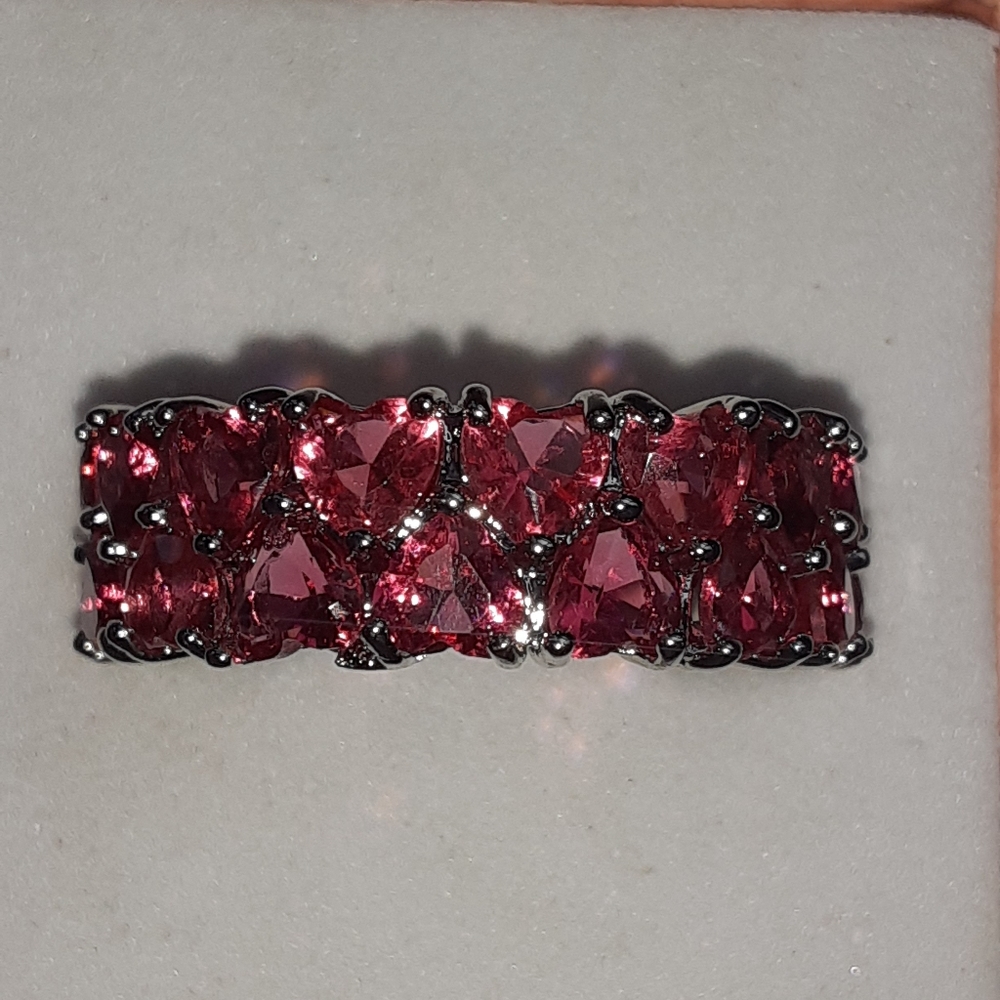 S.S.RUBY HEARTS RING SIZES 7,& 9